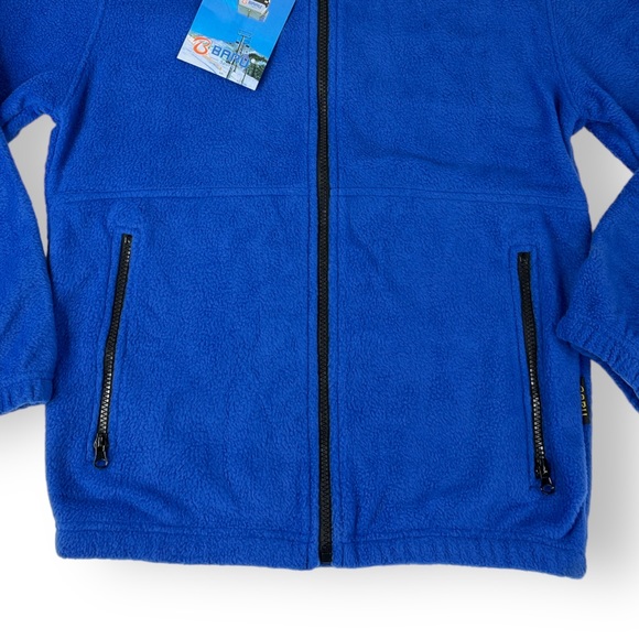 Baru Sports MENS SIZE XS Lightweight Fleece Full Zip Jacket Blue Zip Pockets New - Picture 3 of 14